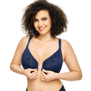 412 Front Close Bra Blue