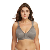 375 Front Closure Wirefree Minimize Bra Grey