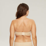 DOTVOL push up lace strapless bra beige back