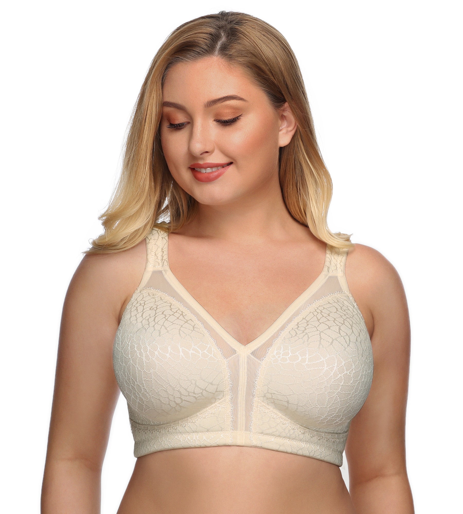 355 Full Figure Minimizer Bra Beige