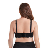 398 Lace Minimized Strapless Bra Underwire Full Coverage Black