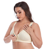 375 Front Closure Wirefree Minimize Bra Beige
