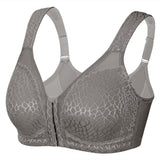 375 Front Closure Wirefree Minimize Bra Grey