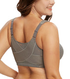 375 Front Closure Wirefree Minimize Bra Grey