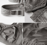 375 Front Closure Wirefree Minimize Bra Grey