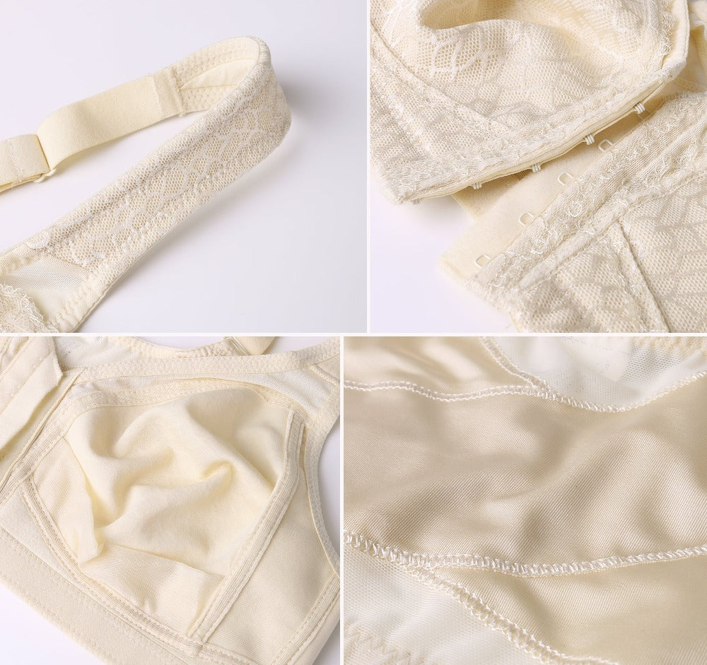 375 Front Closure Wirefree Minimize Bra Beige