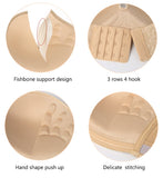 DOTVOL push up lace strapless bra beige