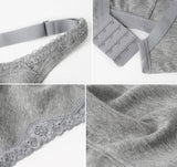 392 Cotton Wirefree Bra Grey