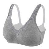 392 Cotton Wirefree Bra Grey