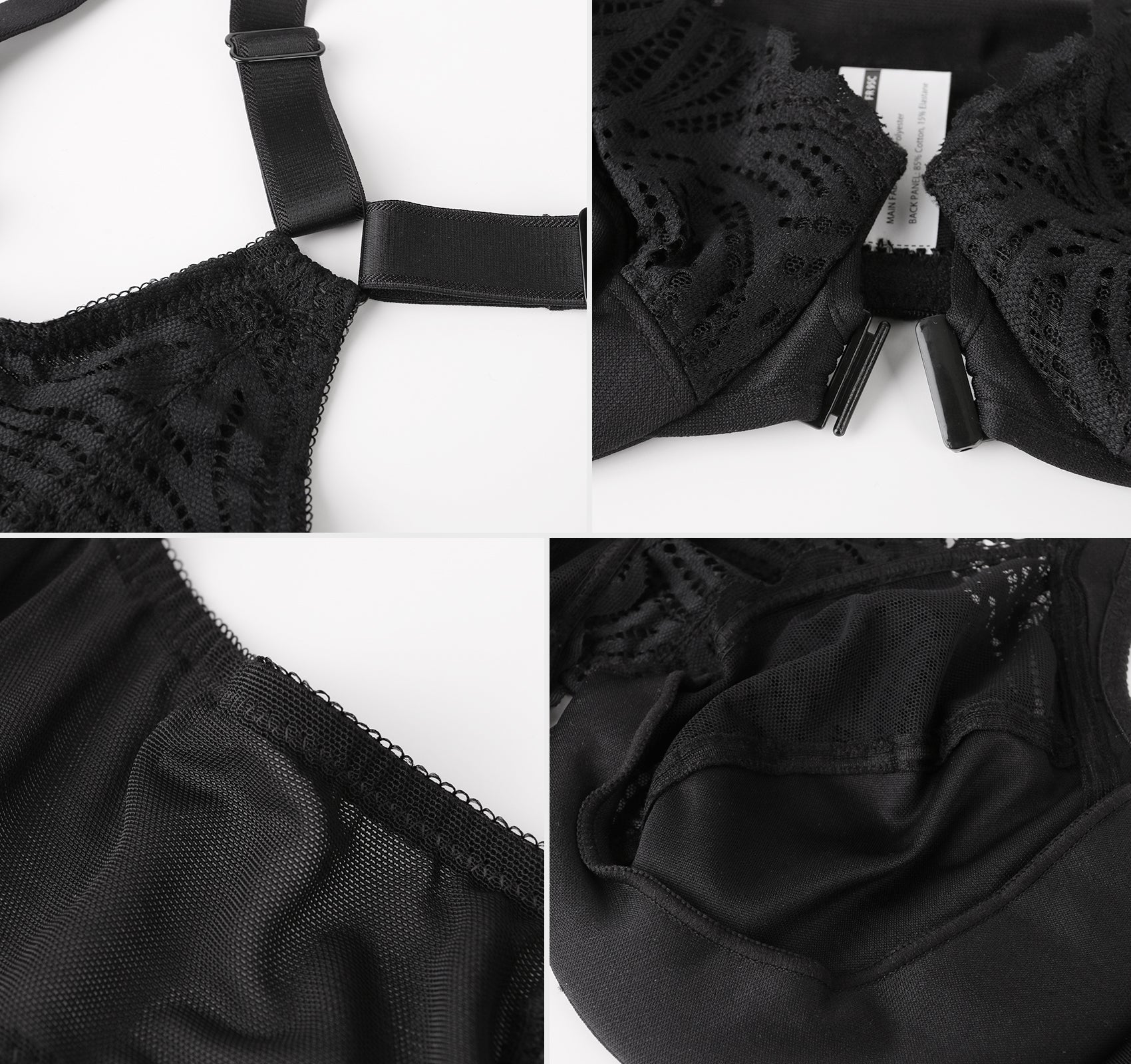 412 Front Close Bra Black