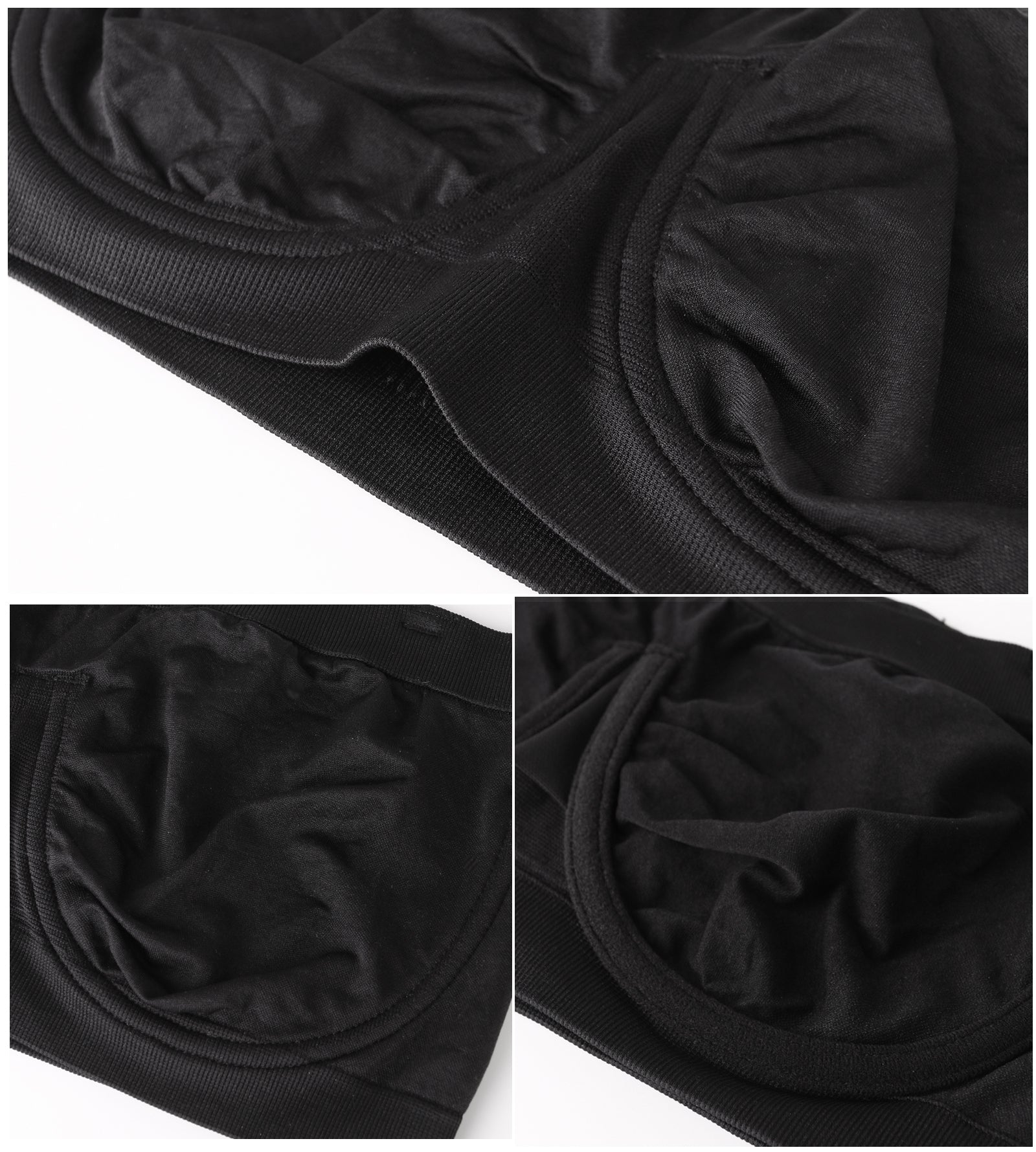 413 Underwire Non Padded Bandeau Tube Top Strapless Bra Black