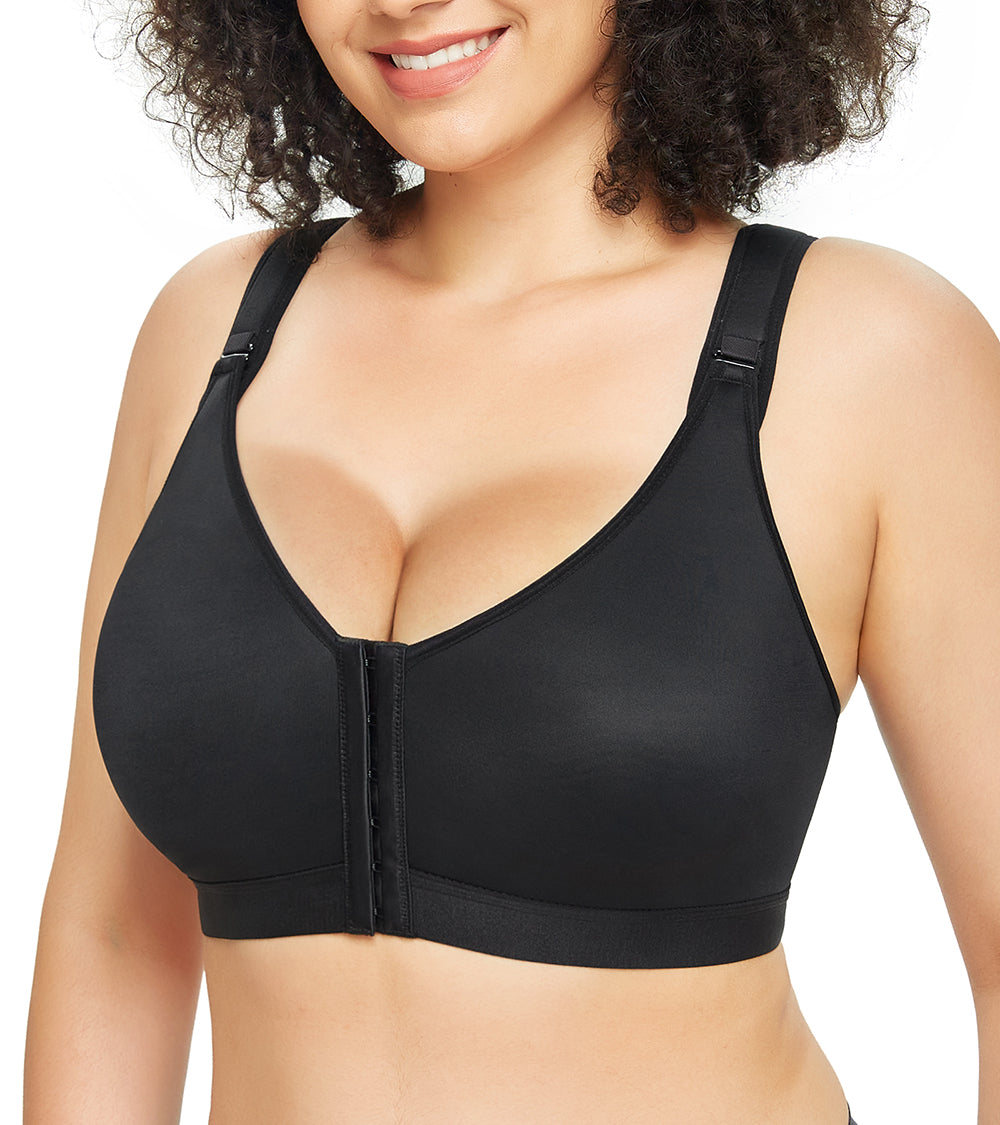 431 DotVol Women's Post-Surgical Bra Front Closure with Adjustable Wide Strap