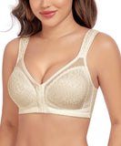 Exerin Women's Front Closure Wirefree Posture Back Plus Size Bra
