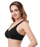 392 Cotton Wirefree Bra Black