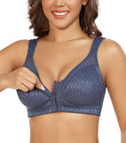 Exerin Women's Front Closure Full Coverage Wirefree Posture Back Plus Size Bra