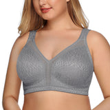 Exerin Women's Plus Size Comfort Full Coverage Double Support Unpadded Wirefree Minimizer Bra
