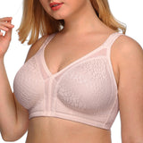 Exerin Women's Plus Size Comfort Full Coverage Double Support Unpadded Wirefree Minimizer Bra