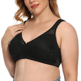 Exerin Women's Front Closure Full Coverage Wirefree Posture Back Plus Size Bra
