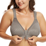 Exerin Women's Front Closure Wirefree Posture Back Plus Size Bra