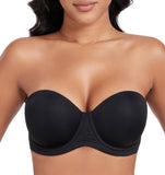 Exerin Women's Strapless Bras Full Coverage Underwire Multiway Convertible Plus Size Bra