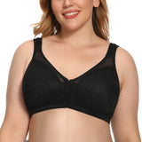Exerin Women's Front Closure Wirefree Posture Back Plus Size Bra