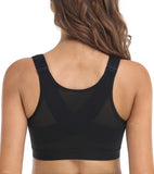 Exerin Women's Back Support Front Closure Bra Full Coverage Non Padded Wirefree