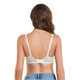 426 Women's Push Up Unlined Lace Sheer Underwire Multiway Everyday Bra White