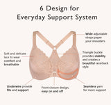 412 Front Close Bra Blue