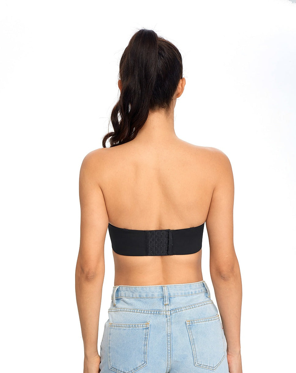 Seamless Bandeau Bralette in Black