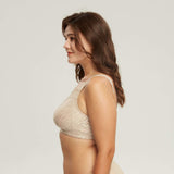 DOTVOL minimize bra zebra lace beige side
