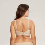DOTVOL minimize bra zebra lace beige back