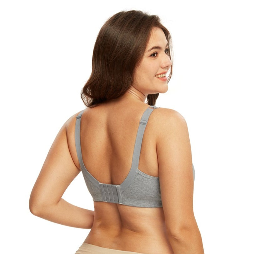 392 Cotton Wirefree Bra Grey – DOTVOL