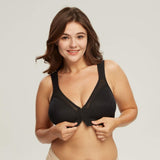 375 Front Closure Wirefree Minimize Bra Black