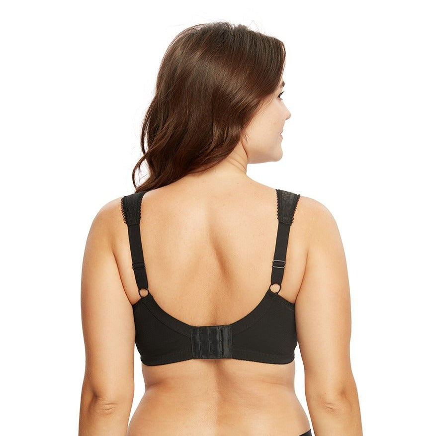 397 Minimize Wirefree Soft Cup Non-padded Full Coverage Bra Black