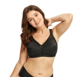 397 Minimize Wirefree Soft Cup Non-padded Full Coverage Bra Black
