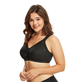 397 Minimize Wirefree Soft Cup Non-padded Full Coverage Bra Black