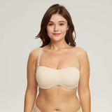 DOTVOL smooth strapless bra beige