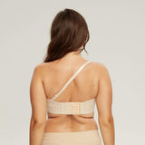 DOTVOL smooth strapless bra beige back