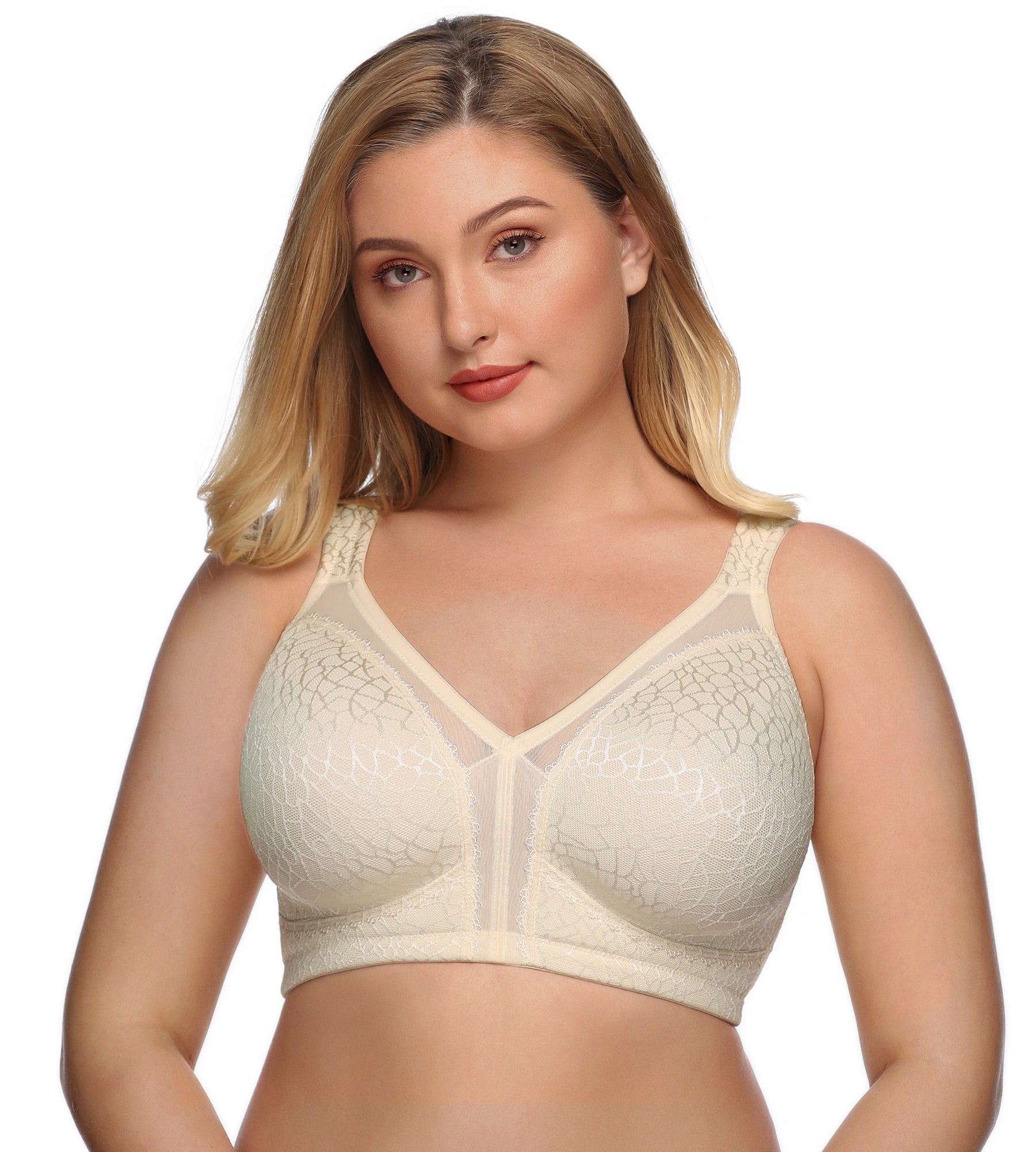 Just My Size WHITE Comfort Strap Minimizer Soft Cup Bra, US 48C