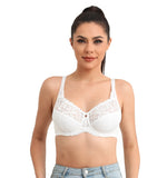 dotvol lace bra full coverage white underwire