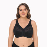 424 Front Closure Lace Wirefree Unadded Bra Black