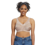 424 Front Closure Lace Wirefree Unadded Bra Beige