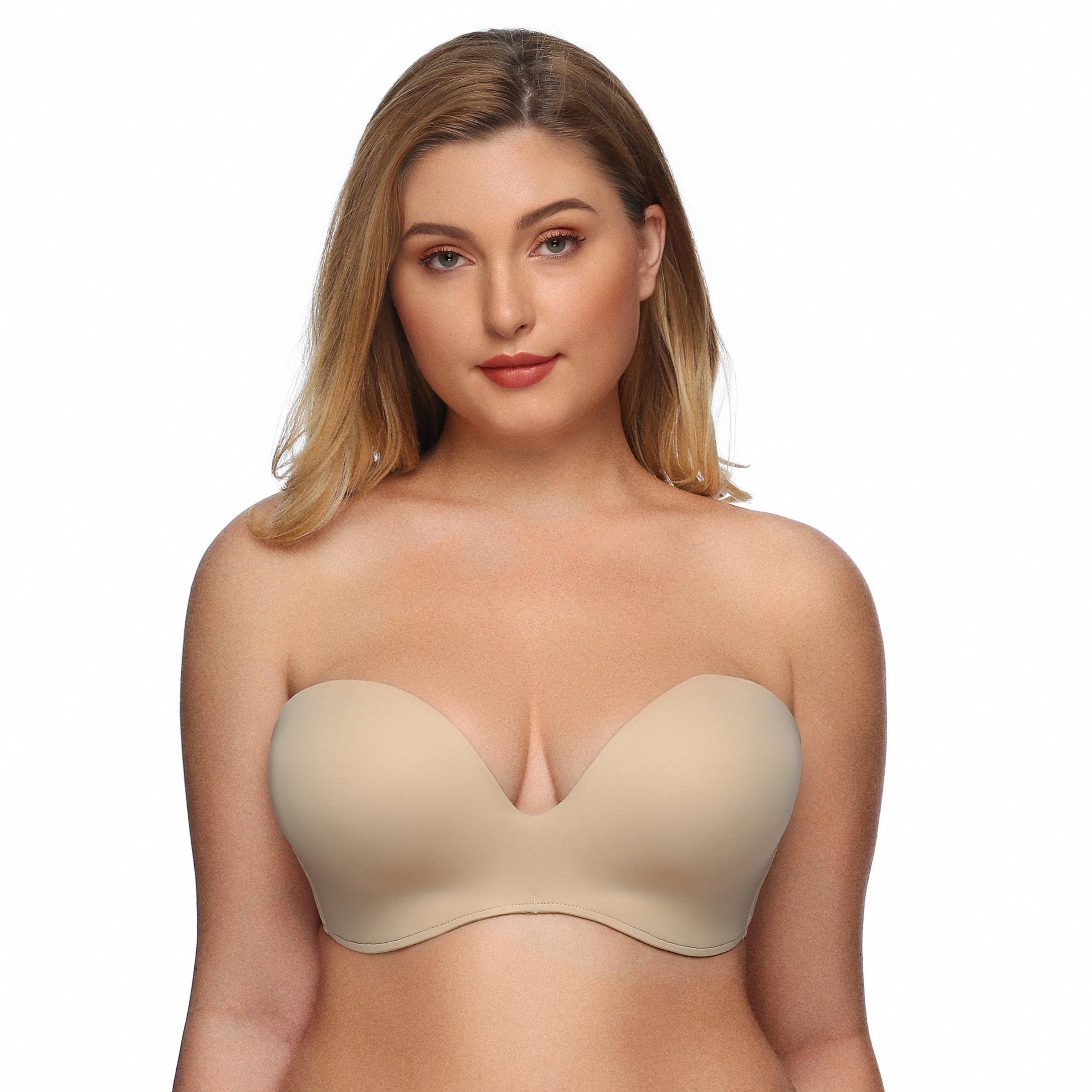 363 Push Up Lift Non-Slip Strapless Bra Beige – DOTVOL