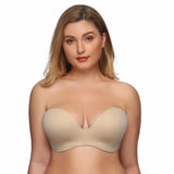 363 Push Up Lift Non-Slip Strapless Bra Beige