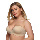 363 Push Up Lift Non-Slip Strapless Bra Beige