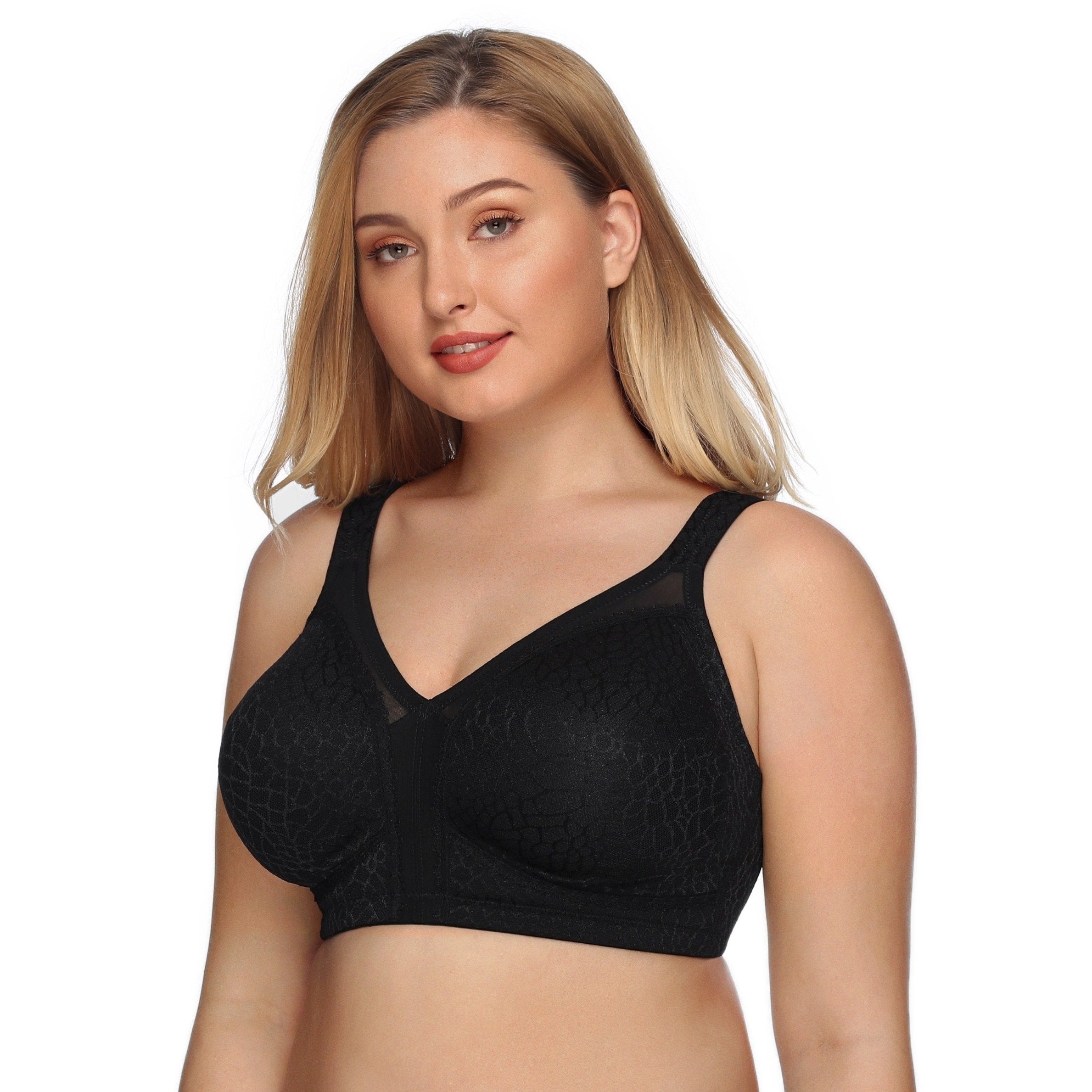 355 Full Figure Minimizer Bra Black – DOTVOL