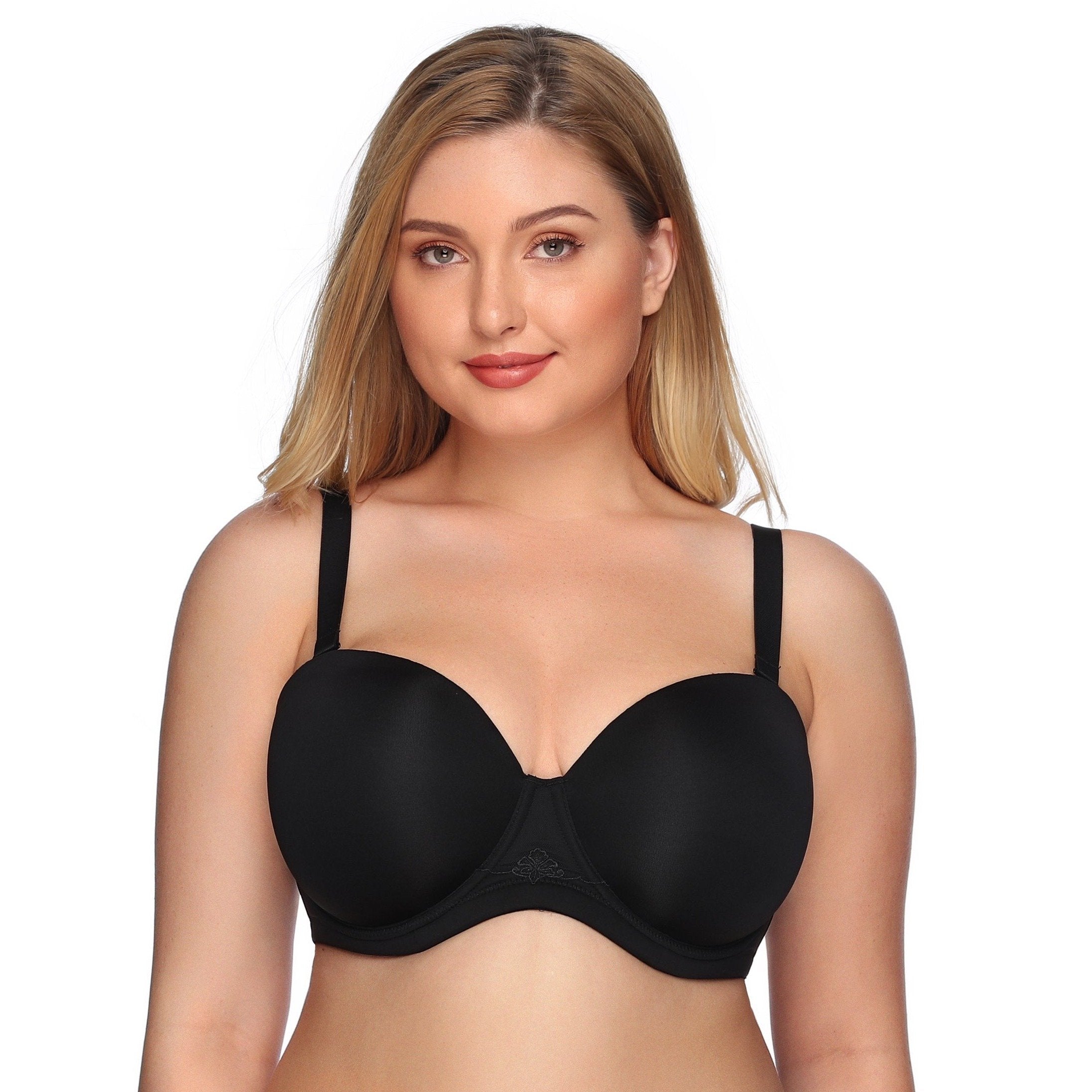 DotVol Women's Multiway Strapless Bra Full Figure Underwire Contour Beauty  Back Plus Size Bra(32D, Pecan) at  Women's Clothing store