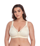 375 Front Closure Wirefree Minimize Bra Beige