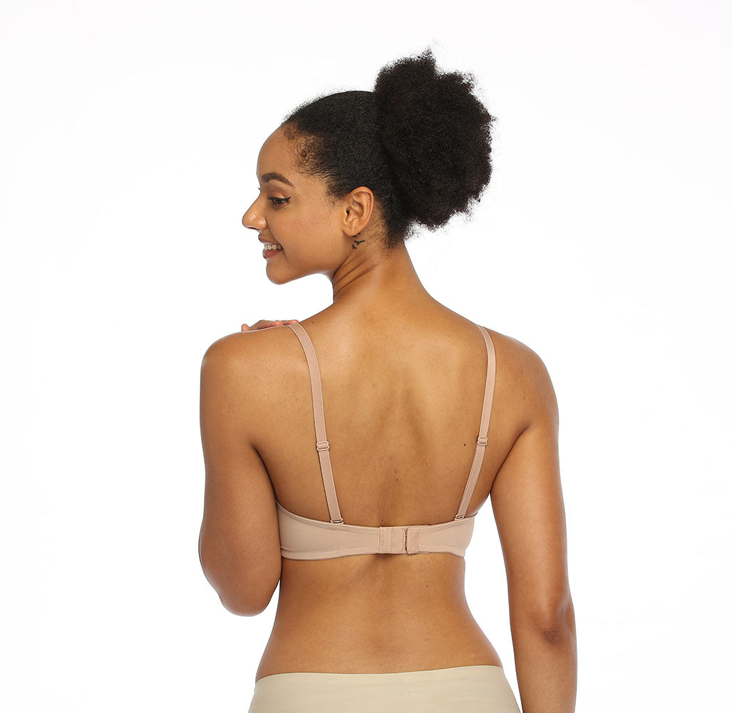 372 Deep V Seamless Bra Beige – DOTVOL