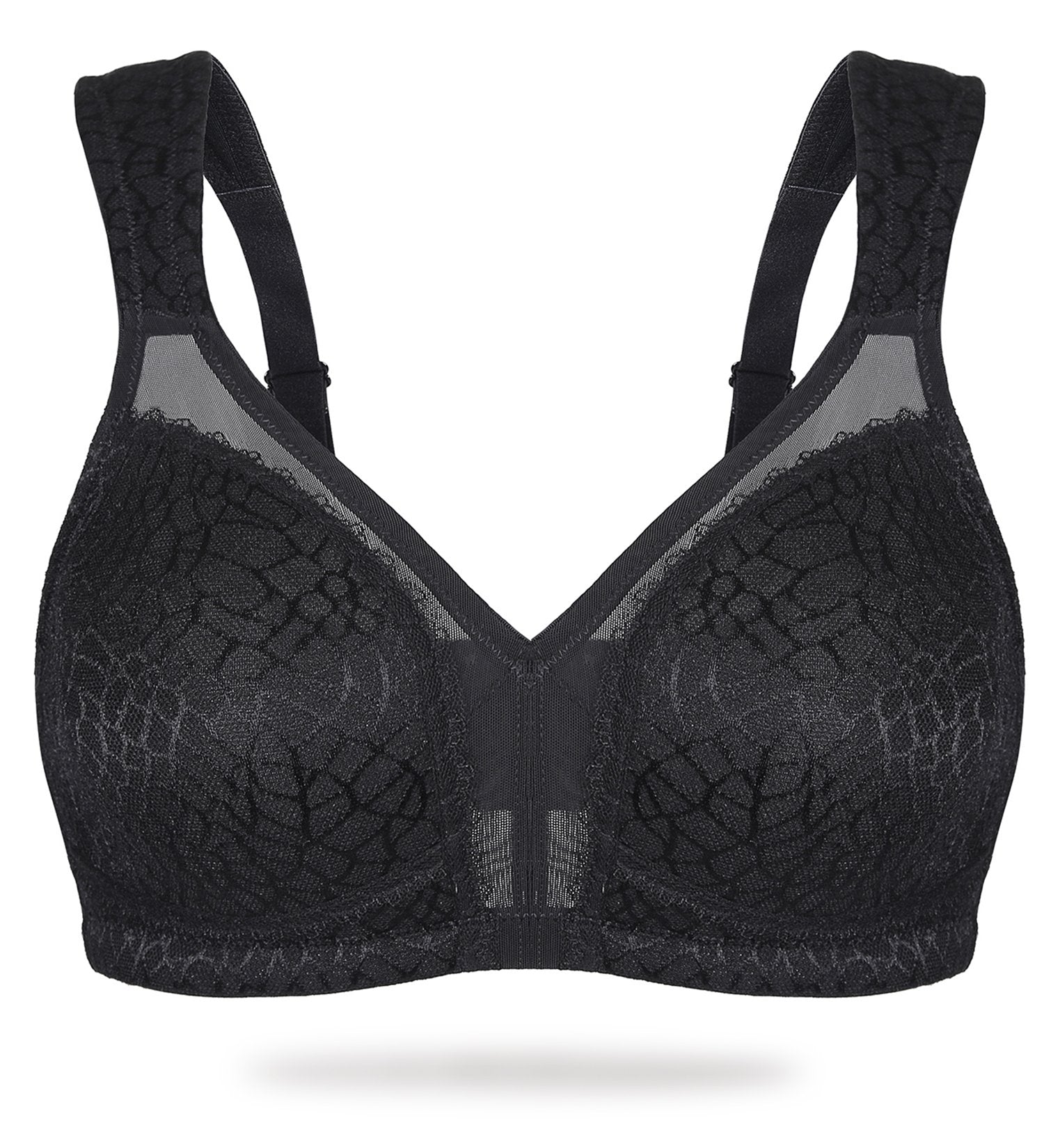 355 Full Figure Minimizer Bra Black – DOTVOL